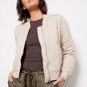 Z Supply Cream Bomber Jacket